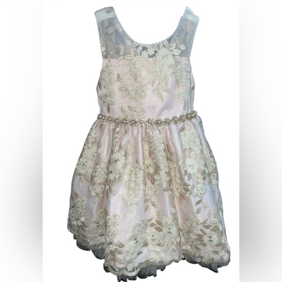 American Princess Pink and Cream Floral Dress
